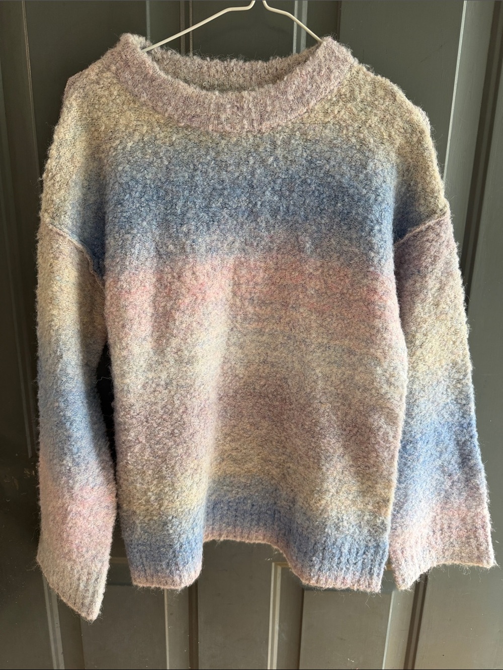 wild fable Pastel Ombre Crewneck Sweater in Blue, Pink, Cream